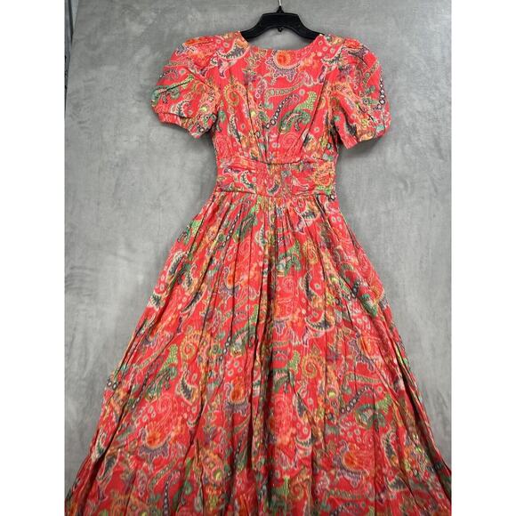 Anthropologie The Katerina Lurex Button Front Dress Size 0 V-neck Midi Dress - Picture 8 of 12